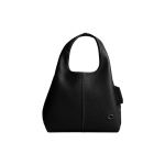 Coach Lana 23 &Uuml;hev&auml;rviline Must Sildiga T&otilde;mblukuga Sahtel Tepitud Metallosadega Poleeritud Kivi Nahast &Otilde;lakott Keskmine Naiste kott CM545-V5BLK Basic Set (Bag+Dust Bag)