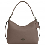 Coach Laurel 31 Logoga T&otilde;mblukuga Sileda Nahast T&otilde;mblukuga Sulgemisega T&otilde;mblukuga Sulgemisega Koti Risti Keha &Otilde;lakoti Suur Naiste Kotid Tume-Kivi CR148-QBCBD Basic Set (Bag+Dust Bag)