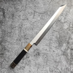 Sashimi nuga &uuml;he teraga terav kokak&auml;&auml;r kala viilutamiseks sushi Kiritsuke Jaapani k&ouml;&ouml;ginoad Eebenipuu ja sarve k&auml;epide 20cm Blade