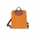 Longchamp Le Pliage Reguleeritav &otilde;larihm N&ouml;&ouml;pkinnitusega T&otilde;mblukuga Sulgemine Taaskasutatud L&otilde;uend Nahkdetailidega Seljakott Naiste seljakott Oranž 1699089025 Orange