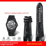 Roger Dubuis EXCALIBUR 42mm rihma jaoks RDDBEX0405 Krokodillimustriga veisenahast kellarihm 26mm metallpandlaga Meeste Aksessuaarid 26mm