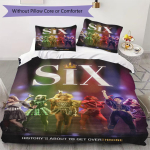 SIX the Musical Muster Voodipesu Tekikott Padjap&uuml;&uuml;r Kodu Kaunistus S&uuml;nnip&auml;eva Kingitus (1 * tekikott + 2 * padjap&uuml;&uuml;r ilma t&auml;idiseta)164 135x200cm white