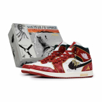Jordan Air Jordan 1 Mid top Vintage Korvpallijalatsid Unisex Punane Must Valge DQ8426-105(Team17-) 44