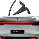 Metallist embleem Tesla Model Y Juniper 2026+ jaoks, Logo kate, Pleekimiskindel, K&otilde;ikide ilmastikutingimuste jaoks, Lihtne paigaldada, Mitu v&auml;rvi Tesla Y Juniper tarvikutele Front