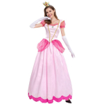 Halloweeni kost&uuml;&uuml;m, roosa Peach Princess Mary Peach Blossom tegelase lavakleit, peokuninganna kleit S white
