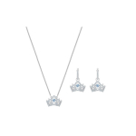 Swarovski Mesilane Kuninganna S&auml;deleva Krooniga Kaelakee ja K&otilde;rvar&otilde;ngaste Komplekt Naiste ehted 5510988 Box (Random Color)