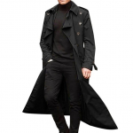 Trendikas meeste Trench-mantel Slim Fit vabaaja meeste s&uuml;gismantel kahe rinnaga S