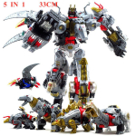 Uus 5-&uuml;hes BPF G1 Cool 33CM Devastator Transformeeruv M&auml;nguasi Anime Tegevuskuju Robot Dinosaurus Kuju Poiss Lapsed Kingitus