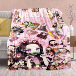Demon Slayer Anime flanelltekk - Pehme soe, ideaalne diivanile, voodipesuks, telkimiseks, reisimiseks, kontorisse, kodukaunistuseks -QJY 150x200cm