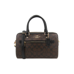 Coach Signature L&otilde;uend Rowan Satchel Crossbody Kott Pruun ja Must Naistele Igap&auml;evaseks Kasutamiseks Basic Set (Bag+Dust Bag)