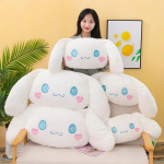 70/90/110/130cm Aoger Cinnamoroll Palusnukk M&auml;nguasjad Armas Ja V&otilde;luv Joonisfilm Auto Peatugi Padi T&auml;idisega M&auml;nguasi Seljapadi Lapsed S&uuml;nniku Kuup&auml;ev 85-90CM white