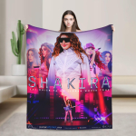 Shakira pehme soe tekk laulja pop dekoratiivne pl&uuml;&uuml;sist visketekk mugav diivanvoodi flanellvoodikate diivanvoodi kate 130x150cm