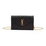 Saint Laurent Keskmine Matelass&eacute; Nahast Rahakott Ketiga Nero Naiste &Otilde;lakotid Must 377828-BOW01-1000 Shopping Bag Set(Basic Set+Shopping Bag) black