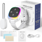 Traadita voodim&auml;rgamise alarm poistele ja t&uuml;drukutele, L&otilde;petage laste voodim&auml;rgamine USB-laetava anduriga, Uriinih&auml;ire vibratsiooni ja helih&auml;irega. valge