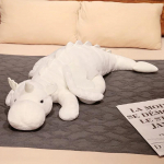 Multikas Suur Lendav Draakon Valge Roosa Lumekala Pl&uuml;&uuml;s Dinosaurus Pl&uuml;&uuml;sloom M&auml;nguasi Pehme T&auml;idisega Loomnukk Suur Magamispadi Laste Kingitus 70cm valge