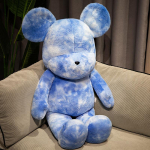 Moodne karunukk pehmem&auml;nguasja pildid tr&uuml;kitud t&auml;idisega kaisukaru pehmem&auml;nguasi Peluche poistele t&uuml;drukutele magamiseks kallistamism&auml;nguasi &ouml;&ouml;bimiskaaslane about 34cm sinine