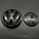 O7&middot;165 130mm Asendusauto Kleebis Eesmine Tagumine Embleem V&otilde;re Pagasiruumi Kaane Logo Volkswagen Transporter Van T5 2010-2015 Crafterile Rear matt must v&auml;rv