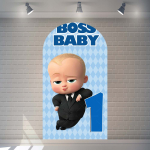 &Otilde;nnelik Boss Baby Kaarjas Taustakate S&uuml;nnip&auml;evapeo Kaunistus Poisi v&otilde;i T&uuml;druku S&uuml;nnip&auml;evapeo Vasts&uuml;ndinud Beebi Taust Kohandatud Kaarjas 1.6x3.9ft(50x120cm) beige