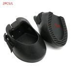 2 tk Kummi libisemiskindlad ratsutamise hobuskingad Hobuskingad Kingad Remont Parandamine Hobuse Kabja J&otilde;udlus Kabja Kabjakaitse 2PCS XS(10CM) black