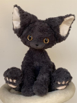 40 cm armas must Devon Rex pl&uuml;&uuml;sis m&auml;nguasi Elutruu topisega loomad Kassi kohev pehme nukk Lastele M&auml;nguasjad S&uuml;nnip&auml;evakingitus lastele 40cm black