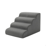 Vahtplastist Lemmikloomatrepid Stabiilsed Eemaldatava Kattega Pehmed Diivani, V&auml;ikeste Koerte jaoks Dark Gray 3-step 30CM gray