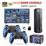 X2 Retro m&auml;ngupulk 128 GB 70000/30000+ m&auml;nguga Traadita juhtimine TV-le K&auml;eshoitav videom&auml;ngukonsool PS1/N64/GBA jaoks J&otilde;ulukink gray