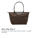 LONGCHAMP Le Pliage Roheline Nailonist T&otilde;mblukuga Kotikott, Ostukott, K&auml;ekott Keskmine Naiste Mokka 2605919002 One Size 2 black