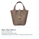 HERMES Picotin Lock 18 K&auml;ekott H056289CC18 One Size 6 gray