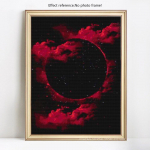 Teemanttikandid Mosaiik Fireball Teemantmaal Rhinestone t&auml;is&uuml;mmargune ristpiste 20X30CM