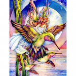 Teemantmaaling Loomade linnuhaldjate pildid kividest Teemanttikandiga loomade helmestega muster 20X30CM