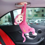 Creative Cartoon Monkey auto rippuv paberist salvr&auml;tiku salvr&auml;tiku karbi hoidik kaasaskantav kodukontori paberkarp roosa
