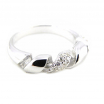 Bague Argent 'Scarlett' blanc 52 h&otilde;be