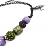 NOA [I2177] - Collier Cr&eacute;ateur 'Sissi' violet vert lilla