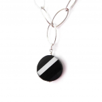 Altesse [I3166] - Collier Argent 'Calypso' noir must
