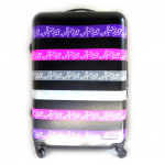 Keith Haring [M6429] - Set de 3 valises trolley ABS 'Keith Haring' noir violet (51/61/71 cm) must