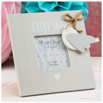 Les Tr&eacute;sors De Lily [Q2032] - Cadre Photo bois 'I love you' gris - 19x19 cm- photo 8x8 cm hall