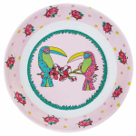Les Tr&eacute;sors De Lily [R0637] - Roosa 'Saperlipopette' melamiinist supitaldrik (Toucan) - 19x5 cm Heleroosa