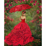 T&auml;ielik 5D Teemantmaaling Punane Pulmakleit Teemanttikandid Ristpistes t&auml;ispistes Kodukaunistus K&auml;sitsi valmistatud kingitus 20x30cm