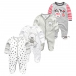 Kiddiezoom 4 tk Beebi poistele T&uuml;drukute R&otilde;ivad Vasts&uuml;ndinu Unisex riided T&auml;isvarrukad puuvillased imikute v&auml;ikelaste riided 3M