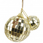 Uusaasta 6tk/komplekt Mini Disco Ball Minibaar Kodu j&otilde;uludeks Peegeldav klaaskuul A kuld