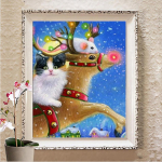 DIY teemantmaali 5d portree t&auml;isruudu puur Teemanttikandid Ristpistes lilledega kodukaunistuse komplektid Full Round (20X30CM)