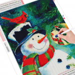 3D t&auml;isruudukujuline &uuml;mmargune puur Teemantmaaling J&otilde;ulud Lumememme Lind K&auml;sit&ouml;&ouml; Teemanttikandid Maastiku Kodukaunistus Full Round (20X30CM)