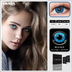 AMARA L&Auml;&Auml;TSED 1 paar BELLA pehmet v&auml;rvi kontaktl&auml;&auml;tsed Cosplay kontaktl&auml;&auml;tsed silmadele m&otilde;eldud kosmeetilised halloweeni l&auml;&auml;tsed sinine