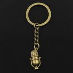 Moodne 3 cm v&otilde;tmehoidja metallist v&otilde;tmehoidja v&otilde;tmehoidja ehted antiikne pronkskattega mikrofon 26x13 mm ripats pronksi