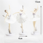 3 tk Baleriini kuju T&ouml;&ouml;laua dekoratiivkujukesed Tantsivate t&uuml;drukute k&auml;sit&ouml;&ouml; Kodukaunistus S&uuml;nnip&auml;evatort Printsessi kaunistus