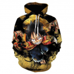 Jaapani Anime Hoodie One Piece Luffy 3D tr&uuml;kitud kapuutsiga Harajuku stiilis jakk Multifilm Kvaliteetne dressipluus teismeliste dressid M