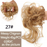 LUPU blondid mustad juuksepaelad sassis lokkis Chignon bun s&uuml;nteetilised scrunchied v&otilde;ltsjuuksed naistele s&uuml;nteetilised juuksepikendused 1PC