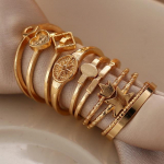 17 km vintage h&otilde;bedase v&auml;rviga p&auml;ikesekuu t&auml;hes&otilde;rmuste komplekt naistele meeste etniline s&otilde;rmega avatud s&otilde;rmus Kaunid ehted