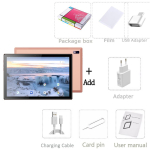 BDF P30 10,1 tolli 8 GB muutm&auml;lu + 128 GB ROM Android 12 Pad 4G v&otilde;rgutahvelarvuti, helistage Androidi tahvelarvutitele EU Plug kuld