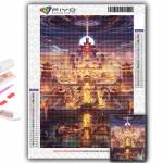 5D DIY teemantmaal Hiina stiilis ehitus ristpistes teemantkunst tikandid mosaiik kodukujundus Full Round 20X30CM